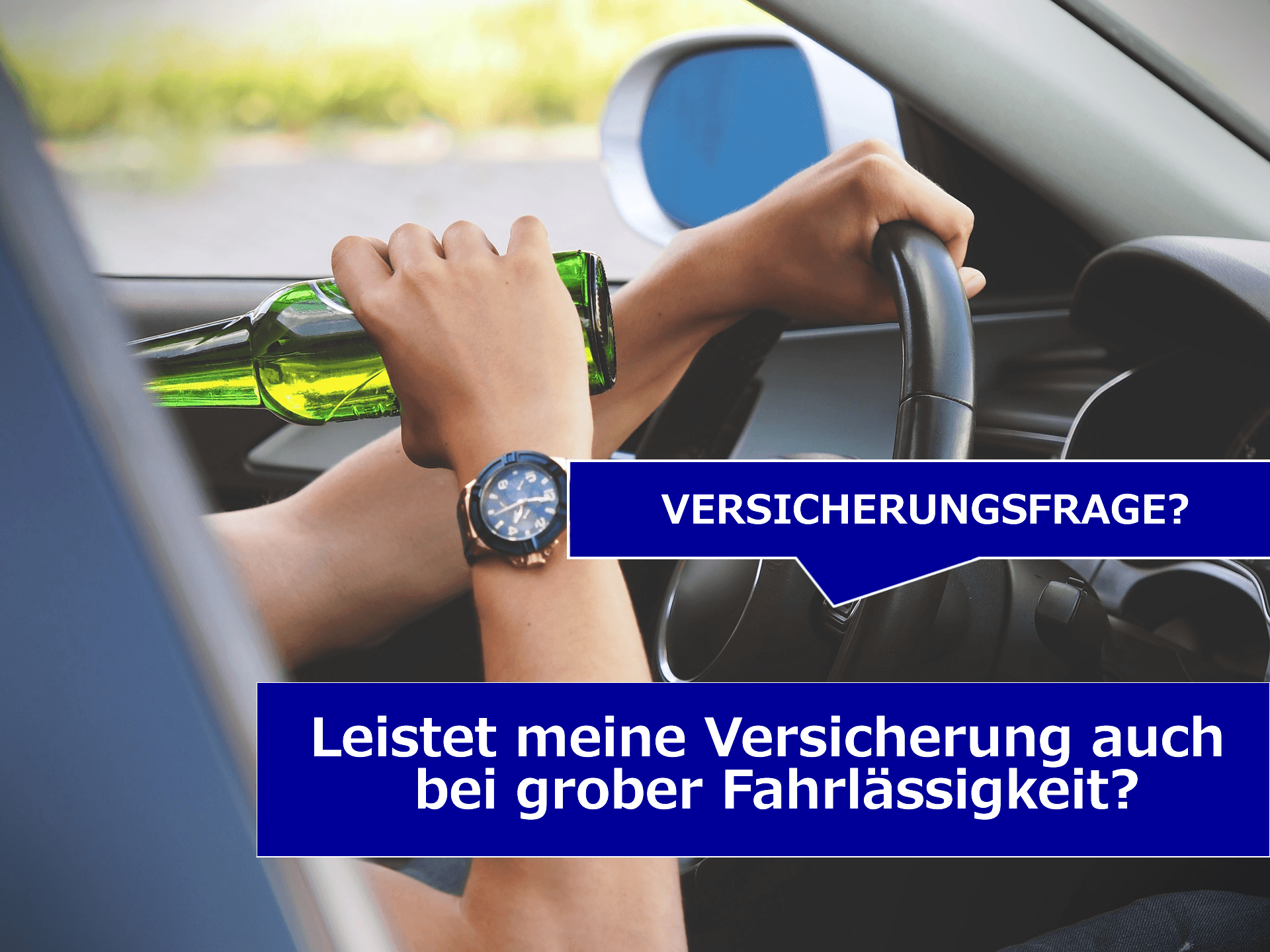 Autofahren unter Alkohol ist tabu. 